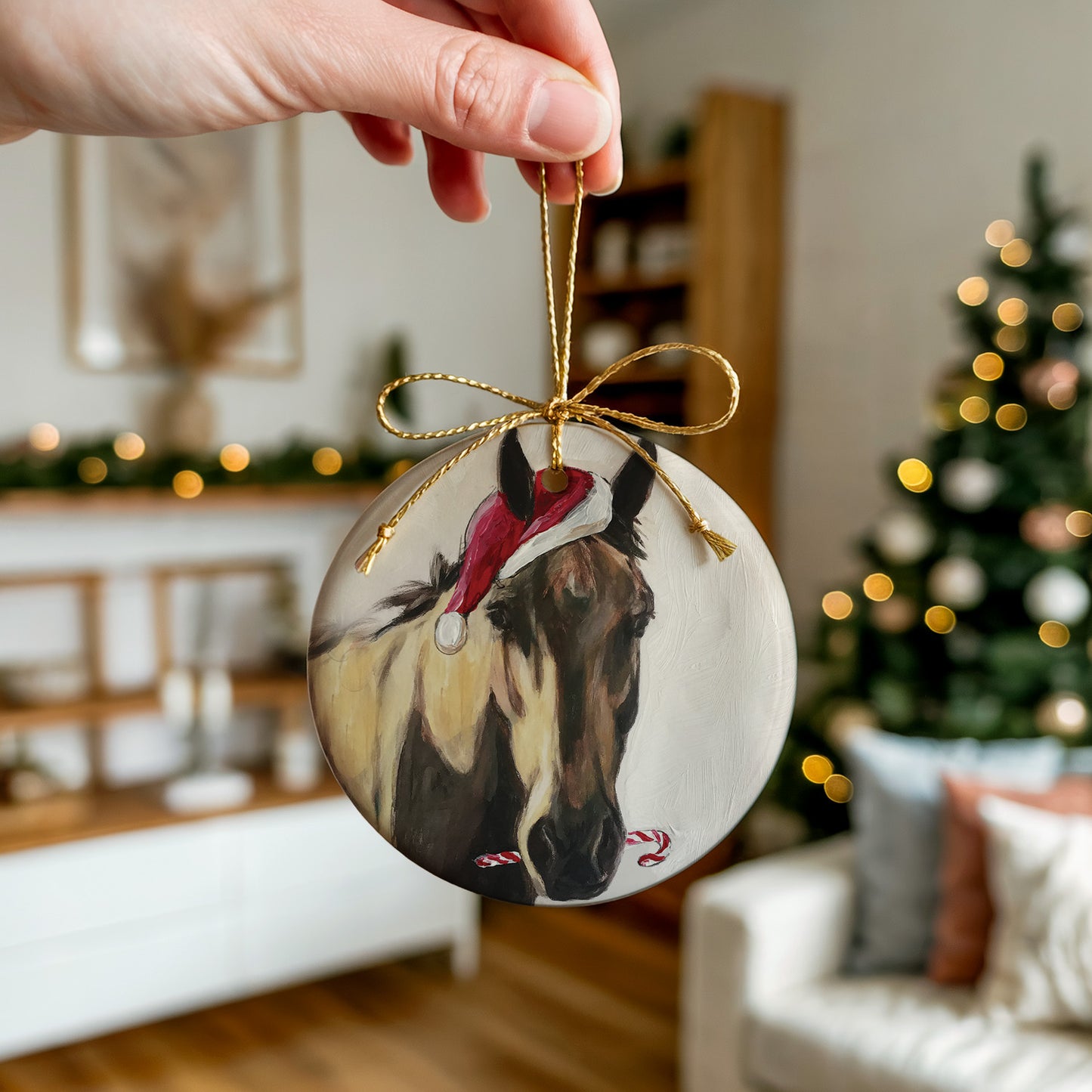 Santa Ponies Ornament Set (Bundle of 3)