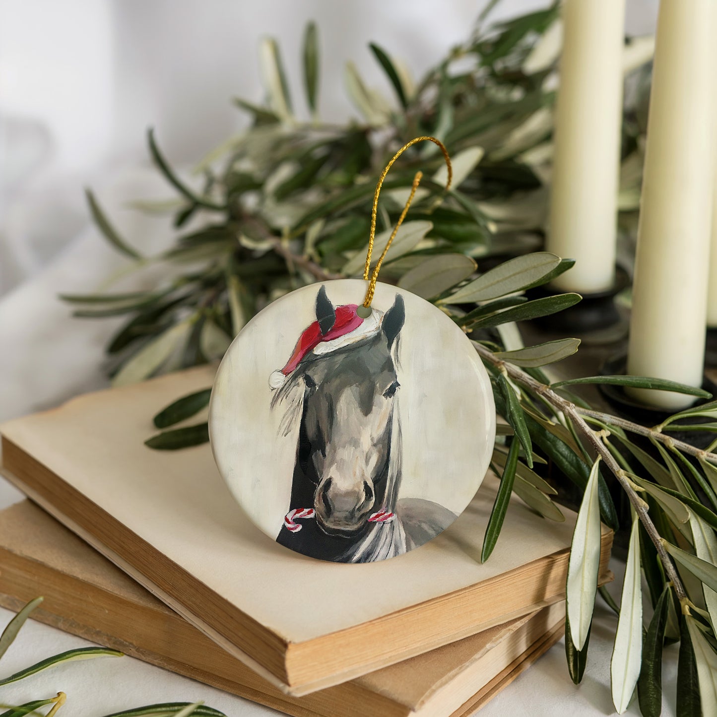 Santa Ponies Ornament Set (Bundle of 3)