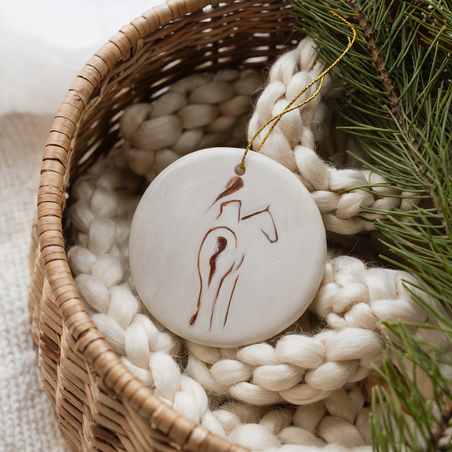 Horse & Rider Ornament Set (Bundle of 3)