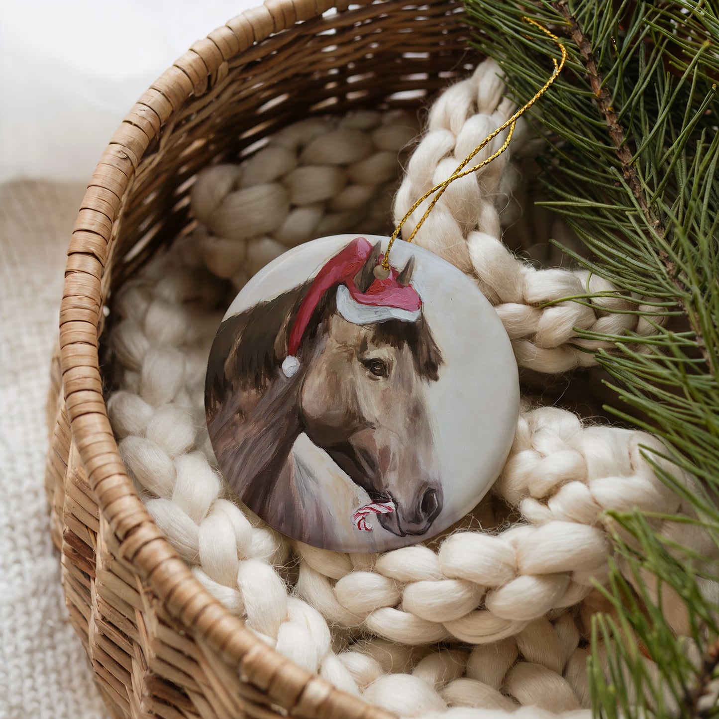 Santa Ponies Ornament Set (Bundle of 3)