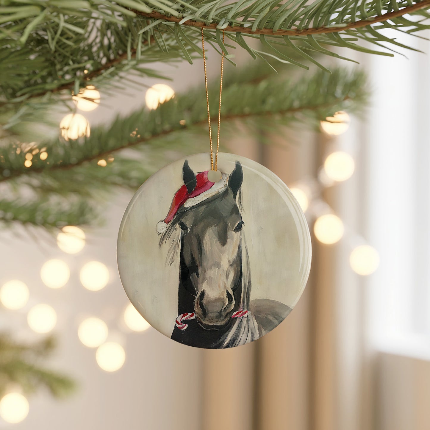 Santa Ponies Ornament Set (Bundle of 3)