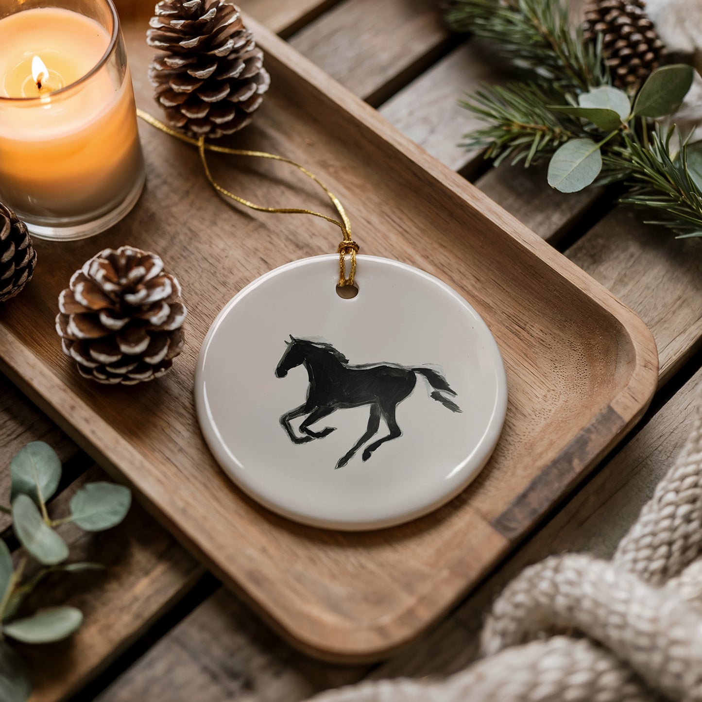 Horse & Rider Ornament Set (Bundle of 3)