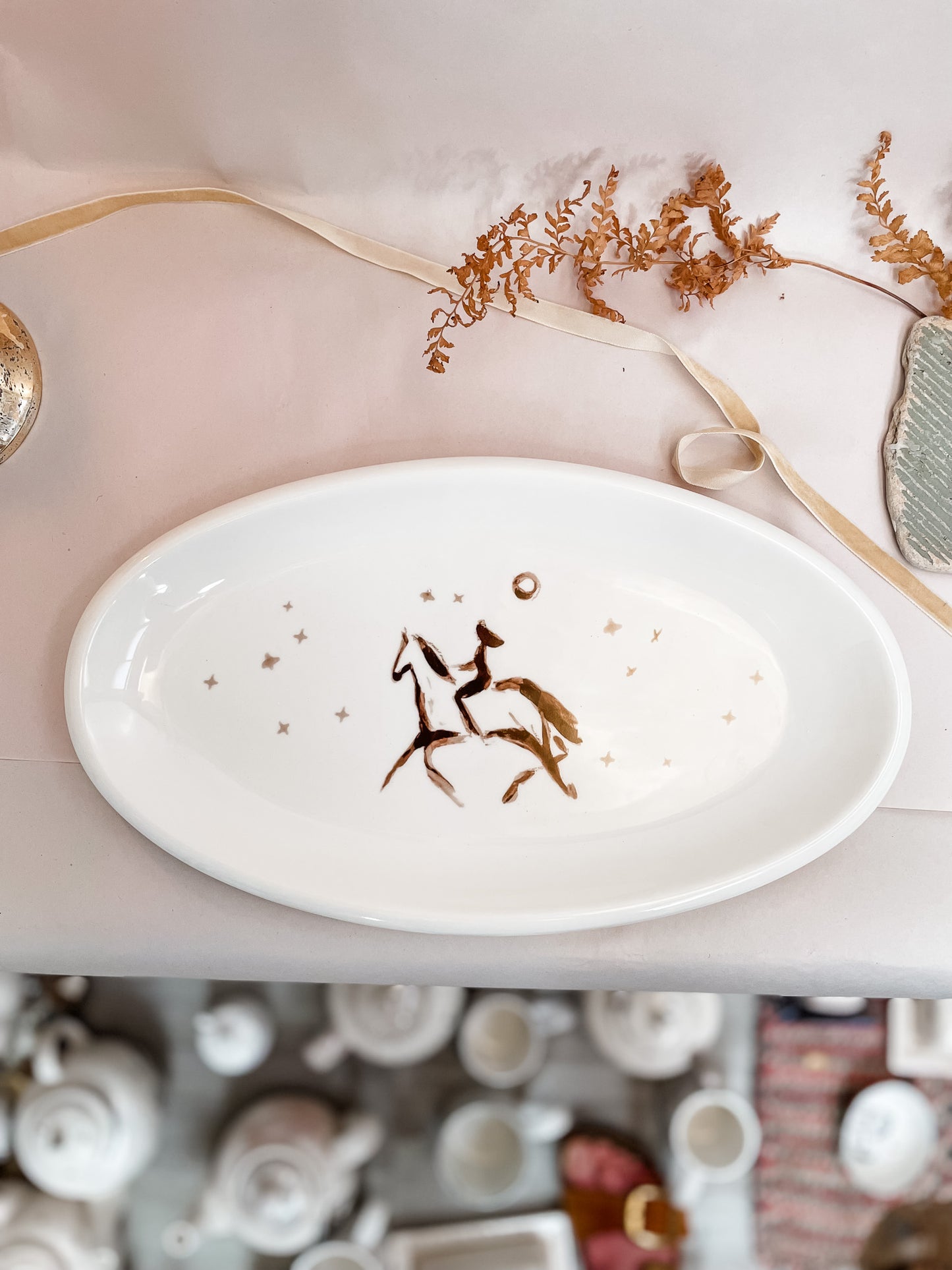 Night Ride Porcelain Platter