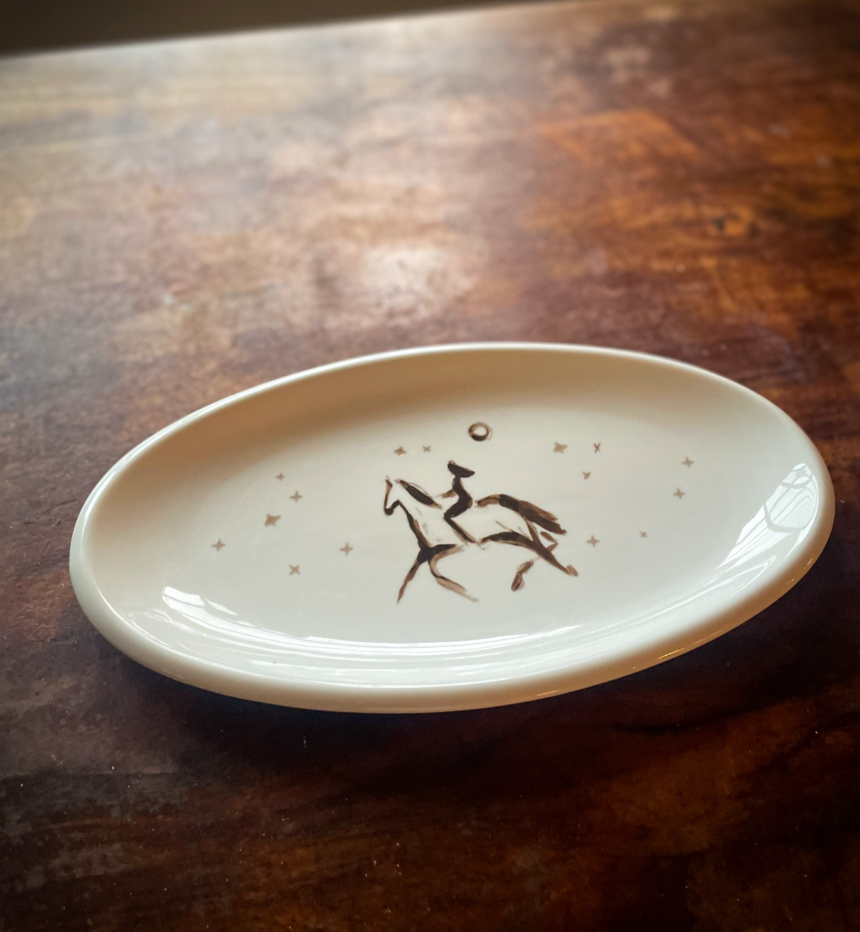 Night Ride Porcelain Platter