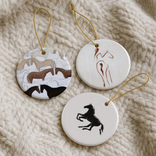 Horse & Rider Ornament Set (Bundle of 3)