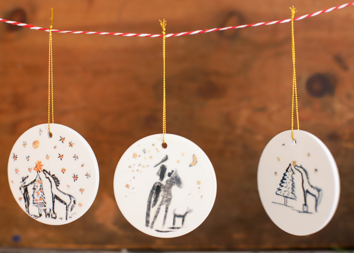 Horse Girl Christmas Ornament Set (Bundle of 3)
