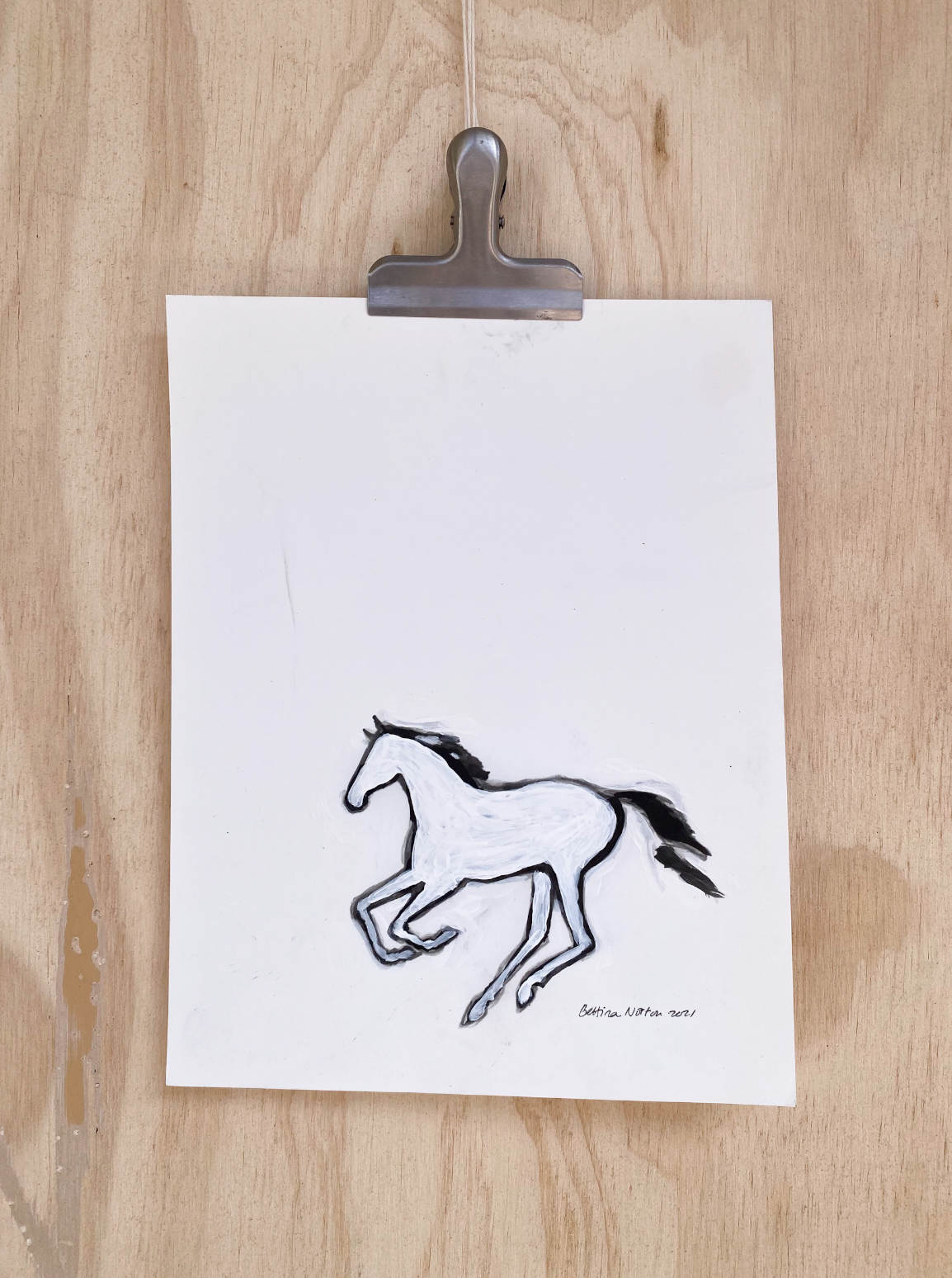 Running Horse Outline