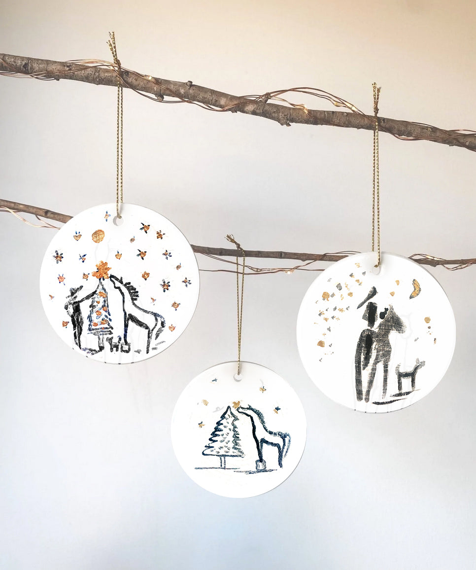 Horse Girl Christmas Ornament Set (Bundle of 3)