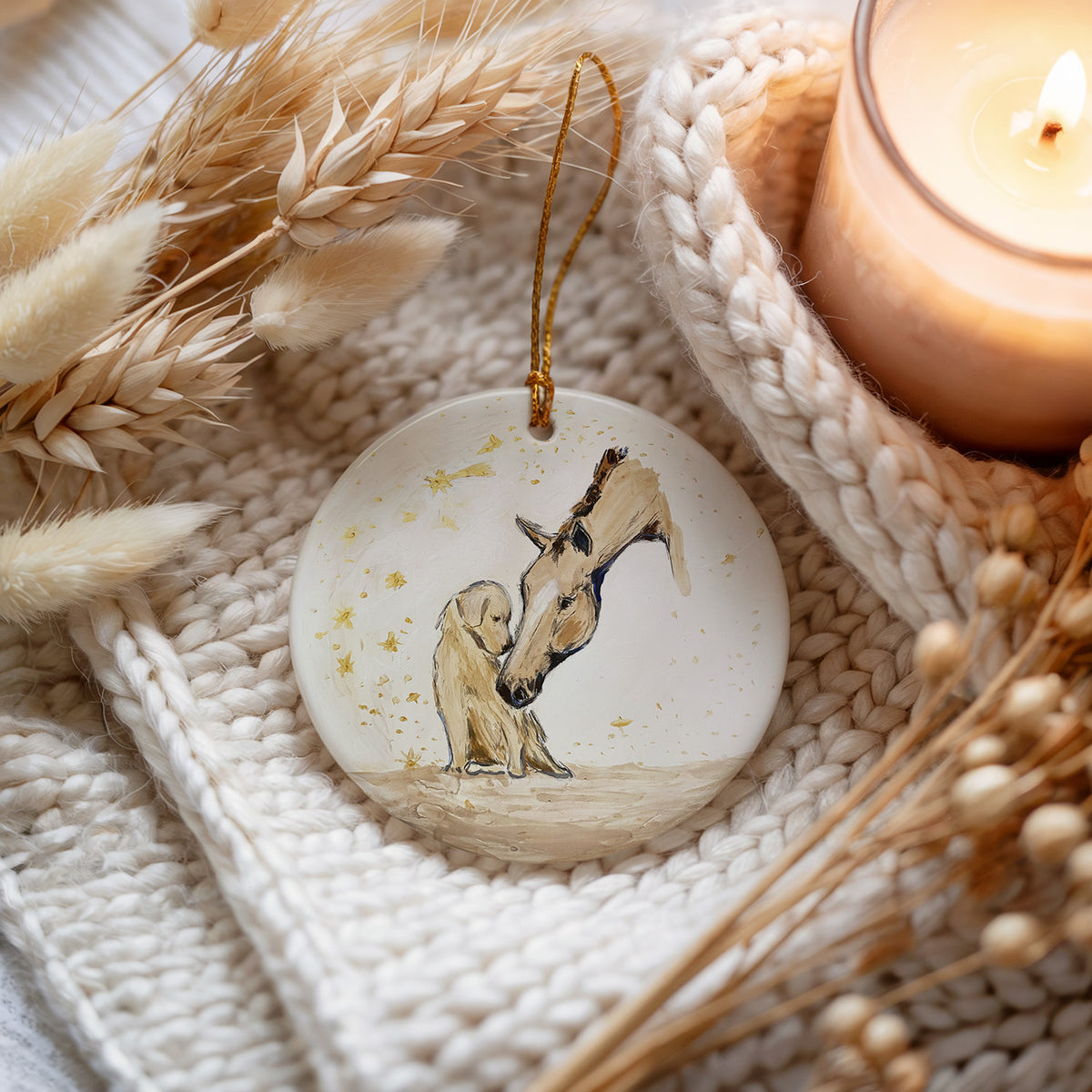 Golden Kisses Ornament