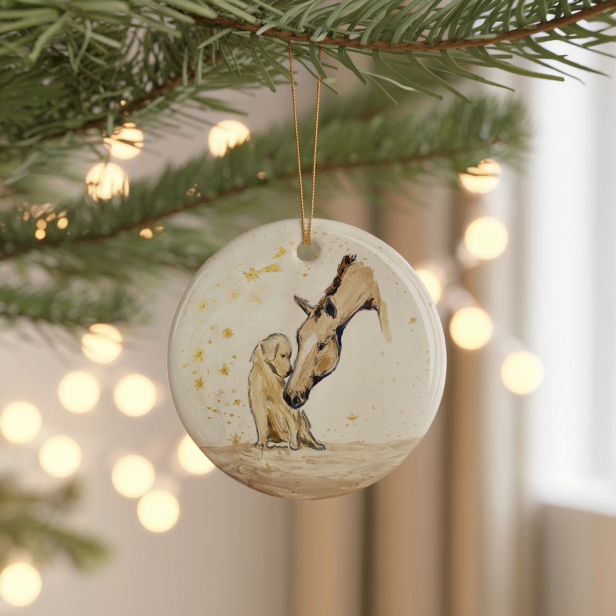 Golden Kisses Ornament