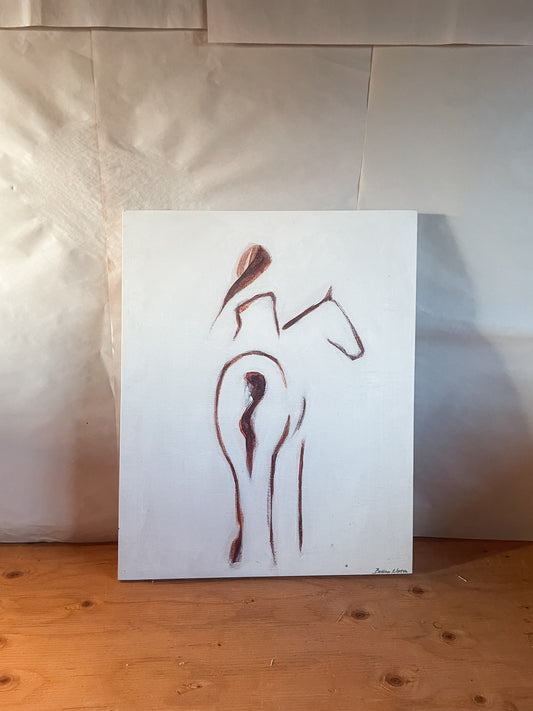 Horse and Rider Canvas Print