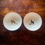 Horse & Rider Porcelain Bowls (Set of 2)