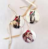 Santa Ponies Ornament Set (Bundle of 3)