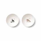 Horse & Rider Porcelain Bowls (Set of 2)