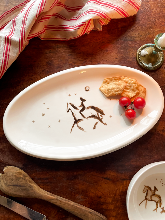 Night Ride Porcelain Platter