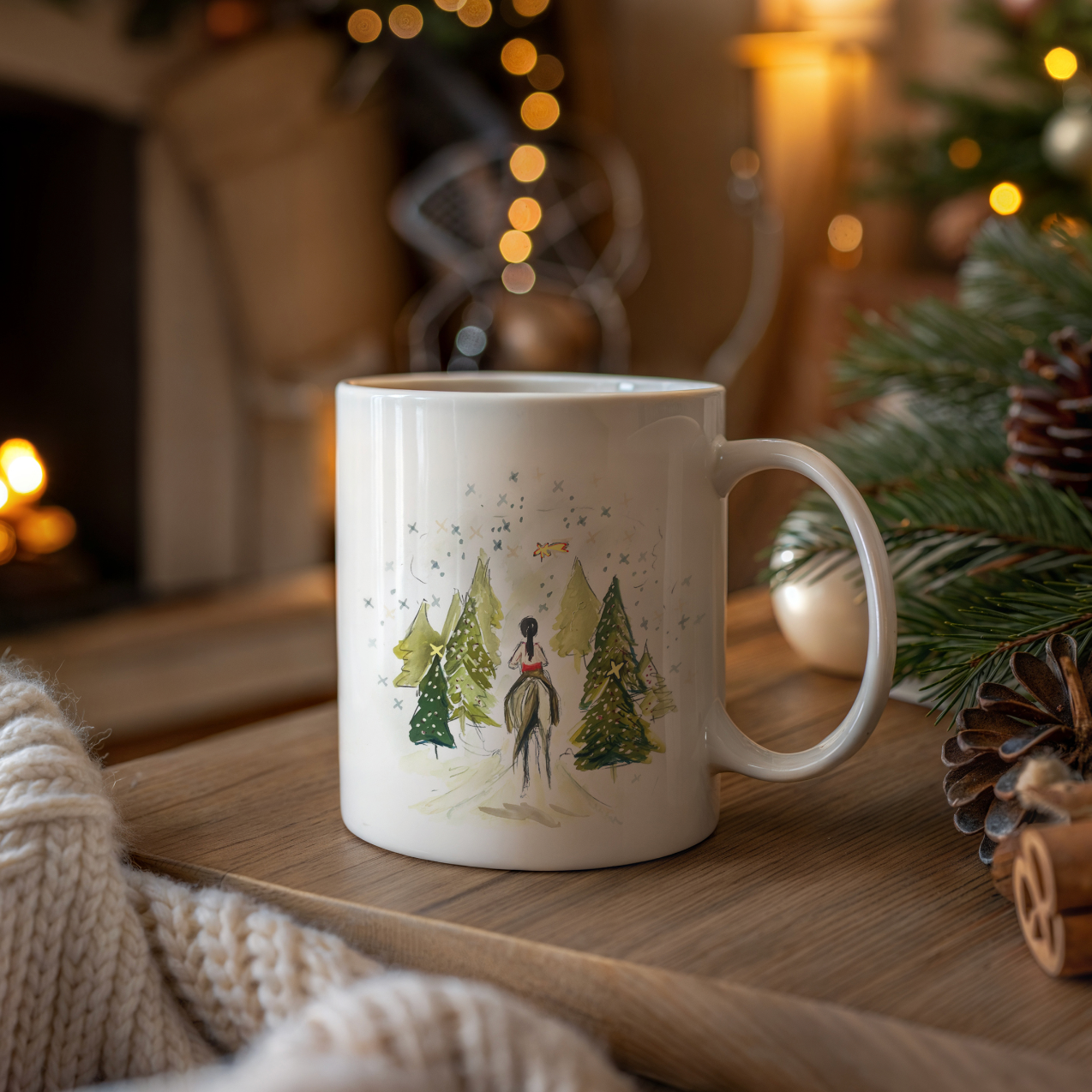 Snowy Ride Coffee Mug