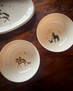 Horse & Rider Porcelain Bowls (Set of 2)