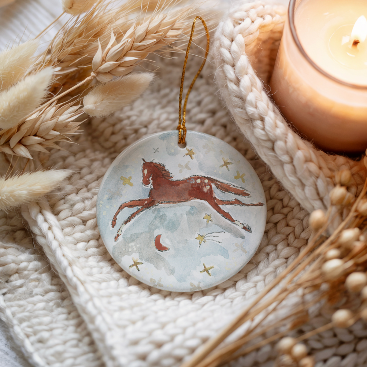Pony for Christmas Ornament Set (Bundle of 3)