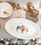 Horse & Rider Porcelain Bowls (Set of 2) - Bettina Norton Artwork