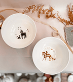 Horse & Rider Porcelain Bowls (Set of 2) - Bettina Norton Artwork