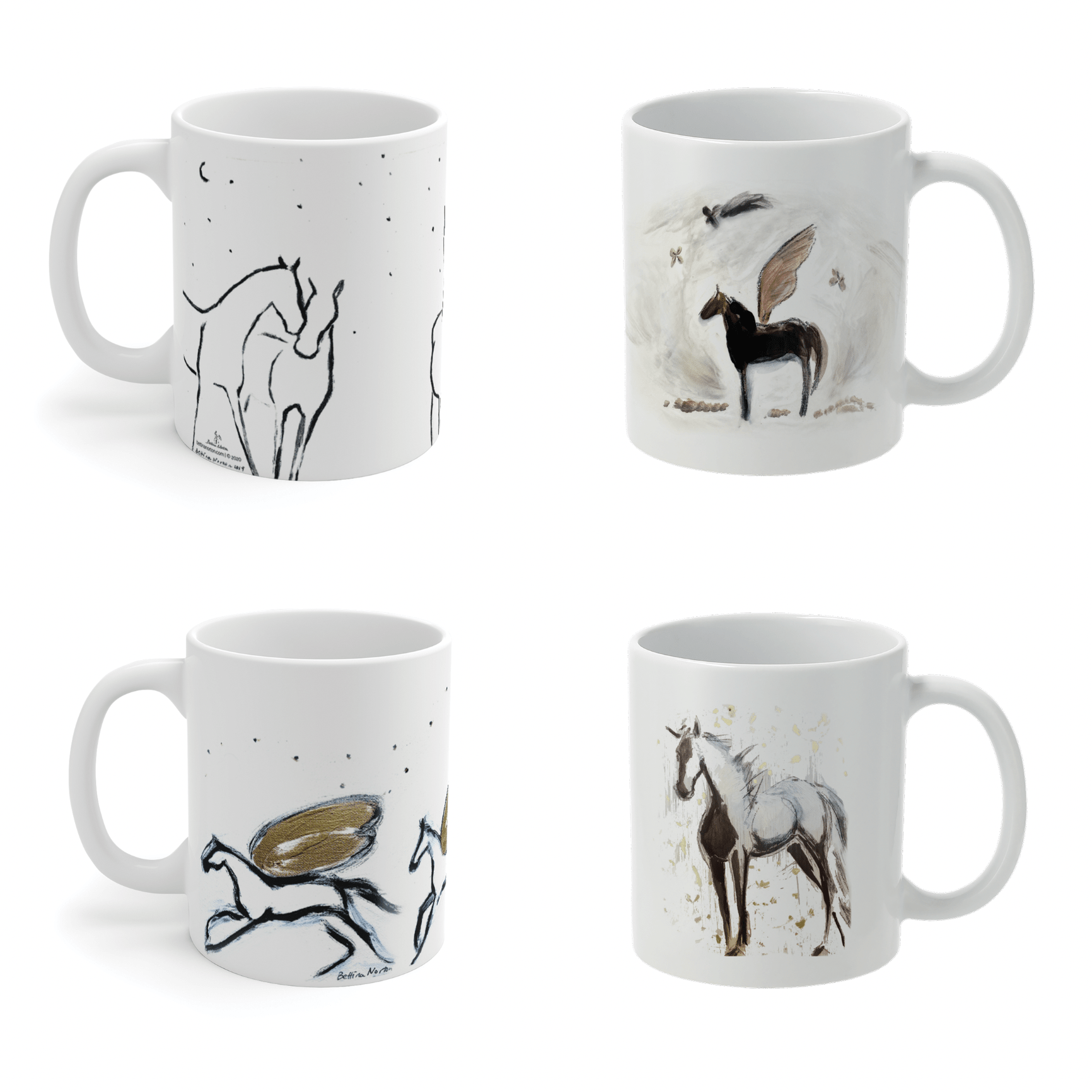 Mugs — Set of 4 - Bettina Norton Artwork