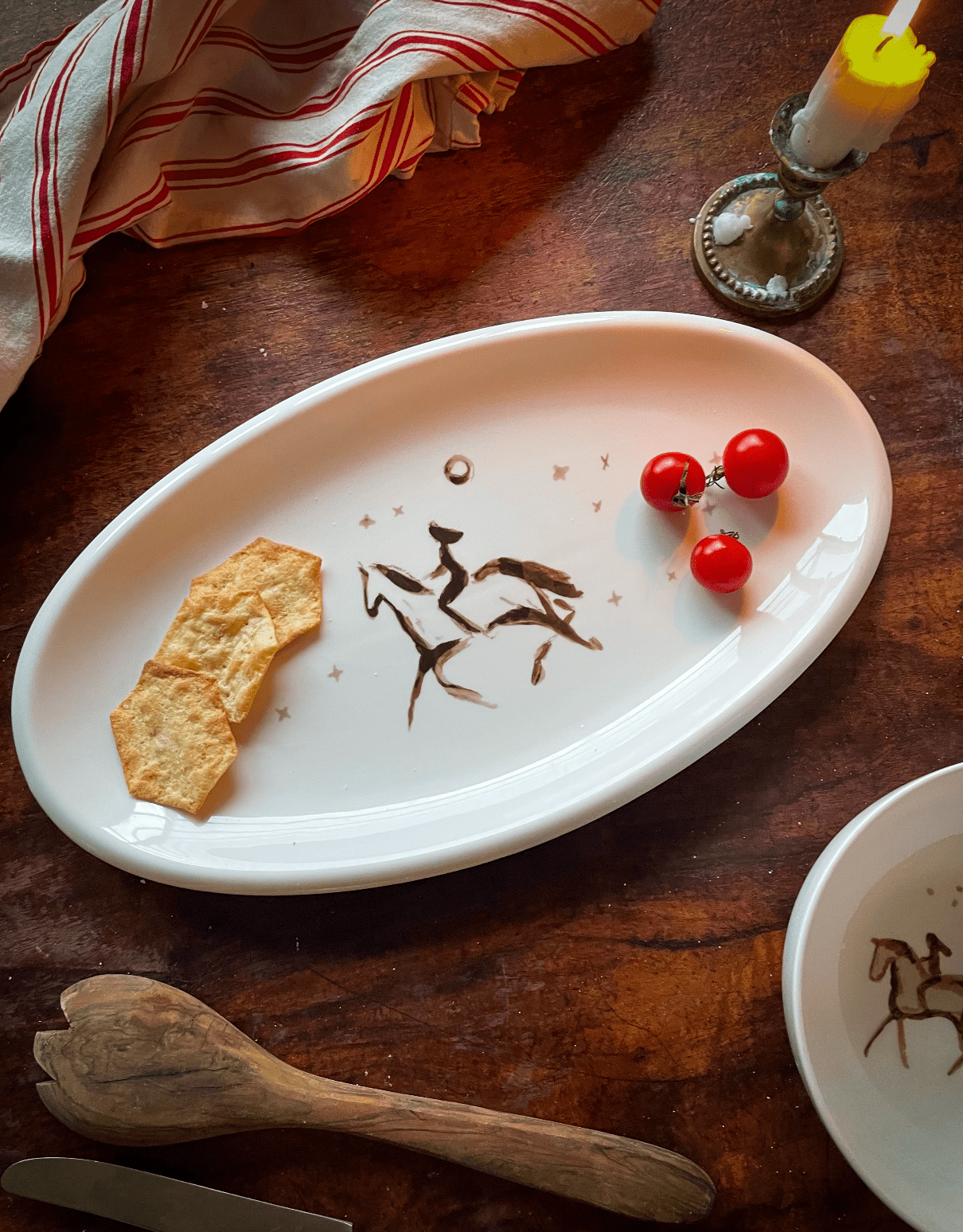 Night Ride Porcelain Platter - Bettina Norton Artwork