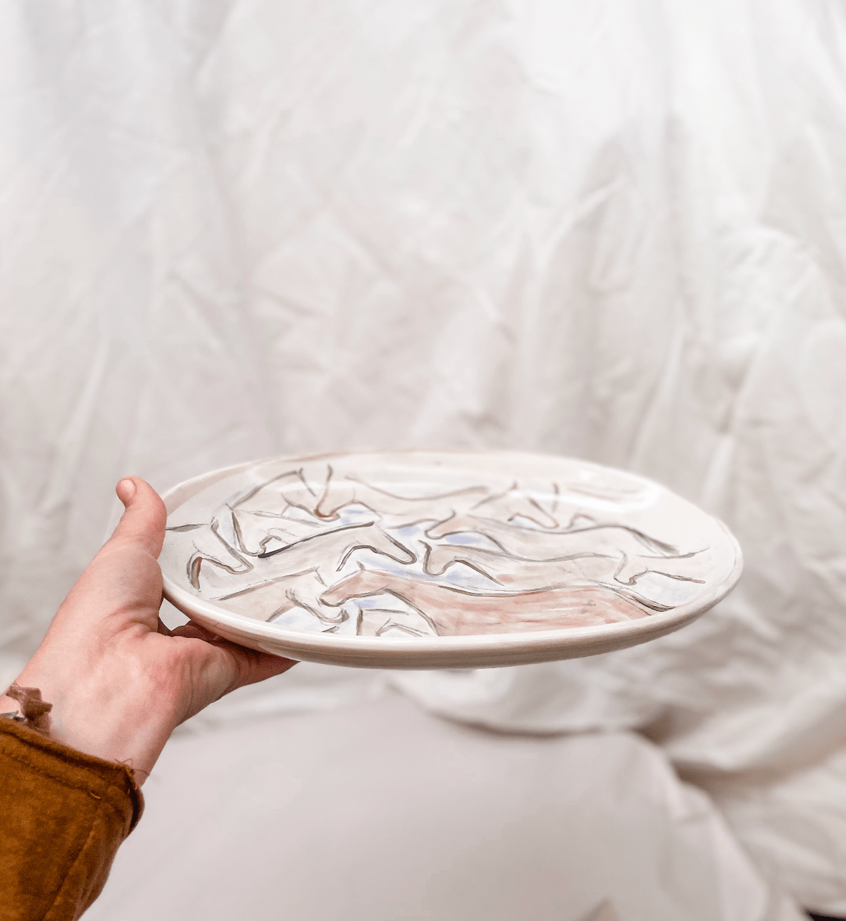 Platter 1 - Hand Painted Platter - Bettina Norton Artwork