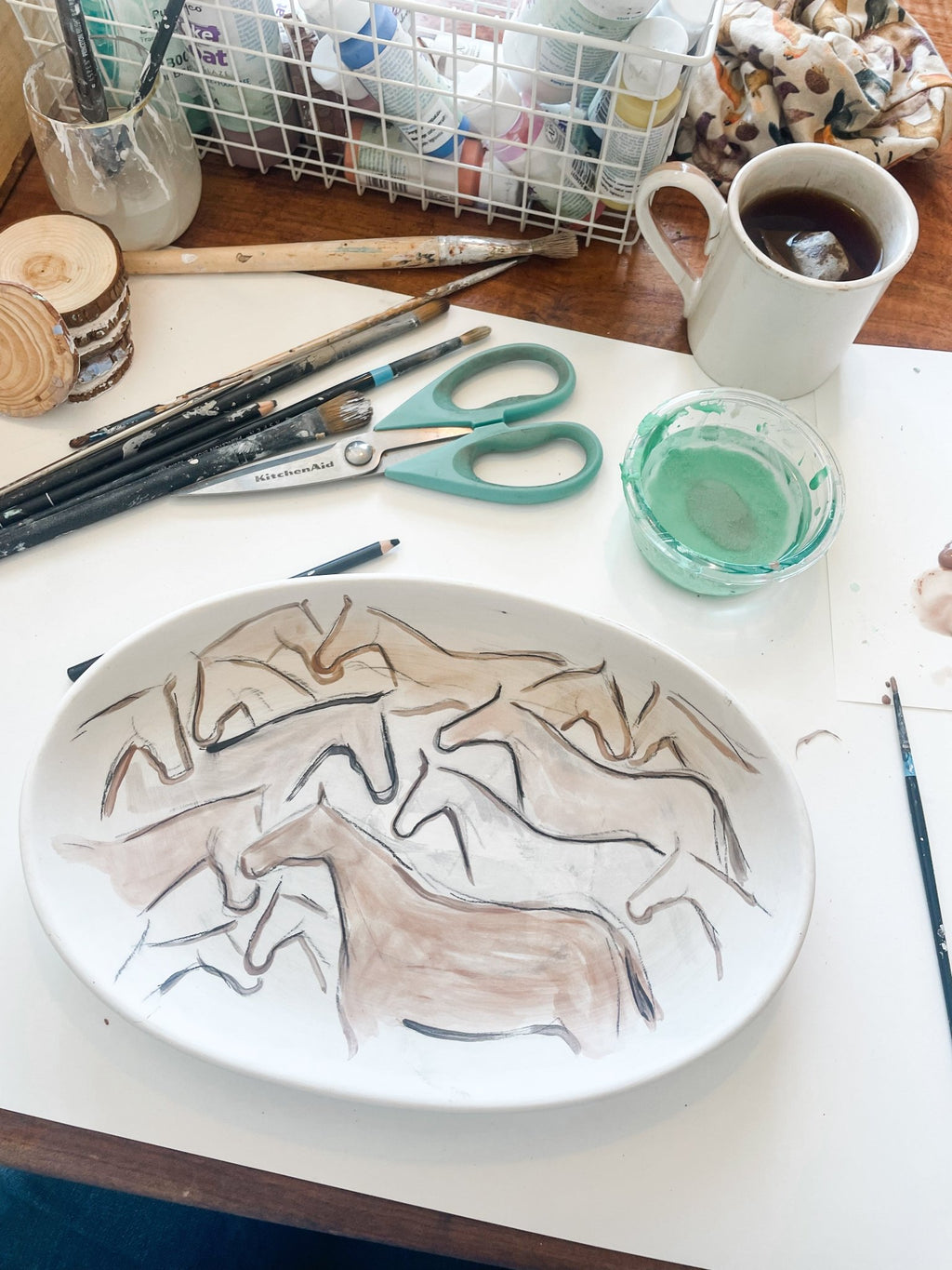 Platter 1 - Hand Painted Platter - Bettina Norton Artwork