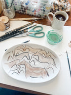 Platter 1 - Hand Painted Platter - Bettina Norton Artwork