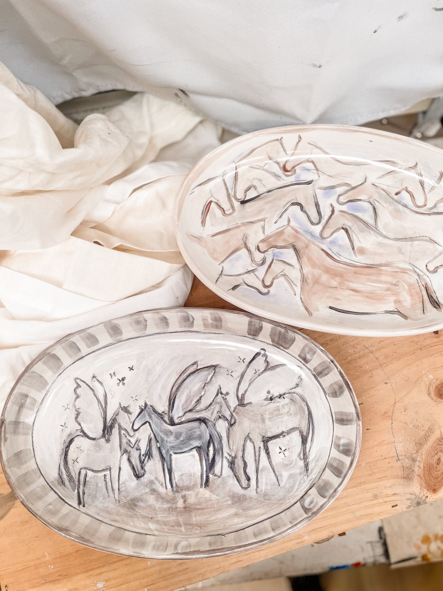 Platter 2 - Hand Painted Platter - Bettina Norton Artwork