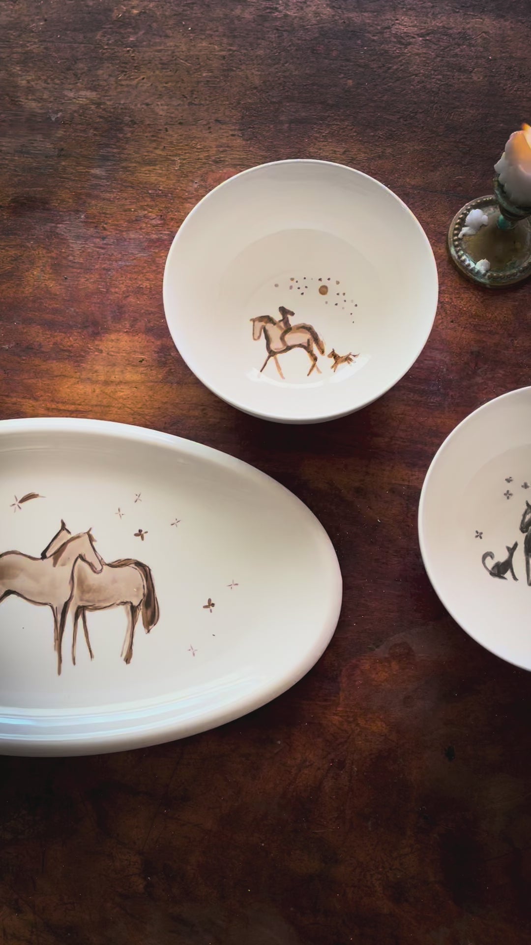 Night Ride Porcelain Platter