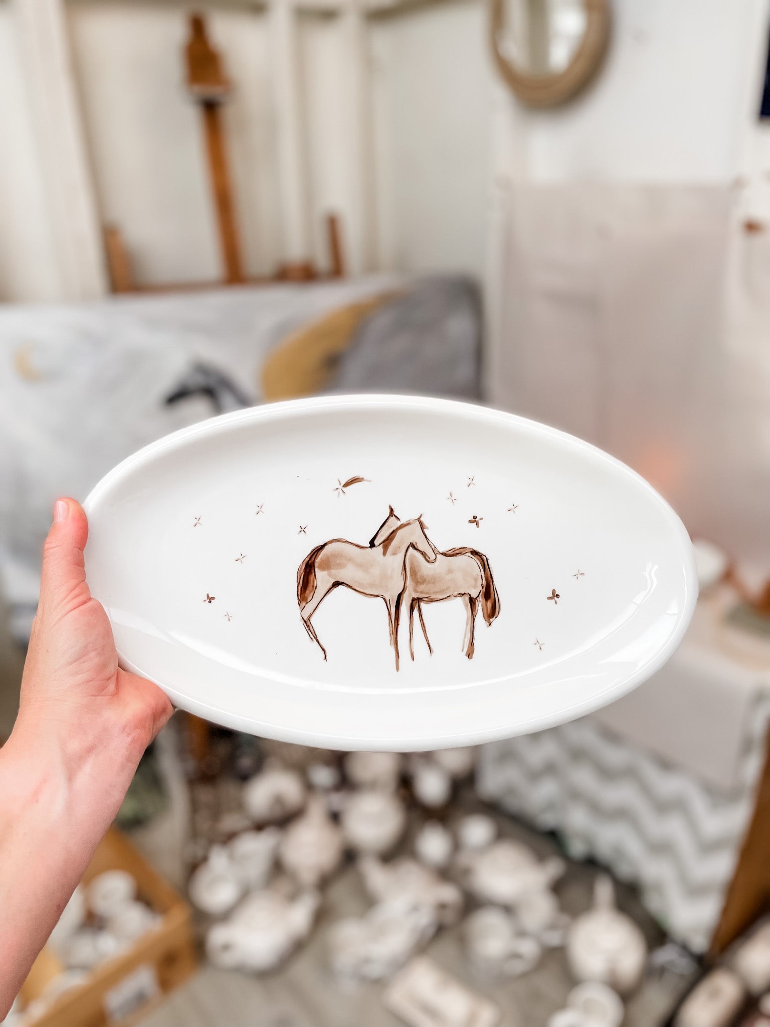 Together Again Porcelain Platter - Bettina Norton Artwork