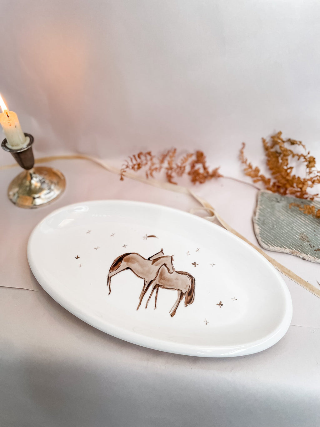 Together Again Porcelain Platter - Bettina Norton Artwork