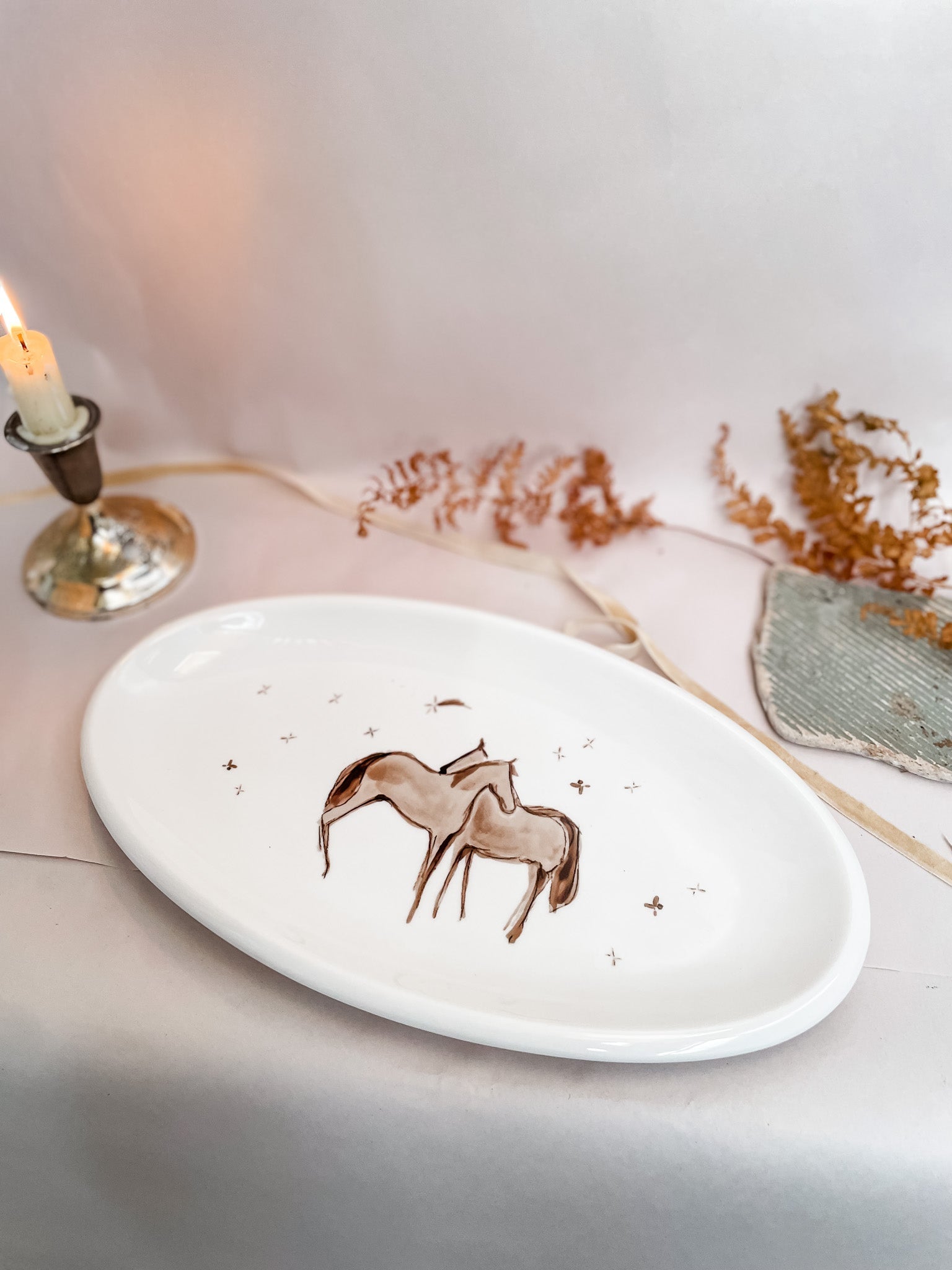 Together Again Porcelain Platter - Bettina Norton Artwork