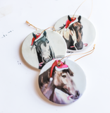 Santa Ponies Ornament Set (Bundle of 3)