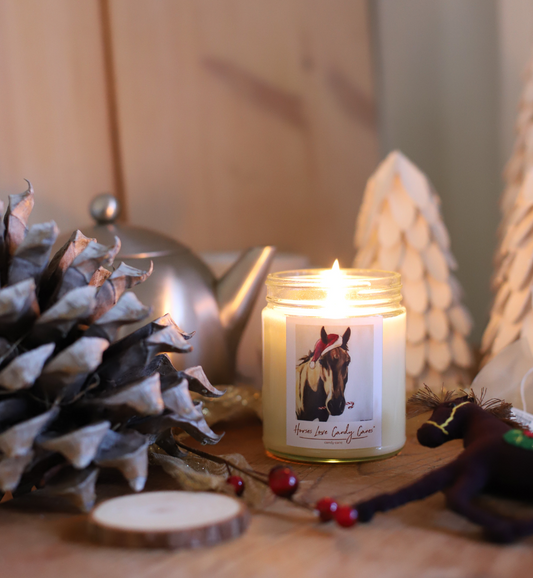 Horses Love Candycanes Candle