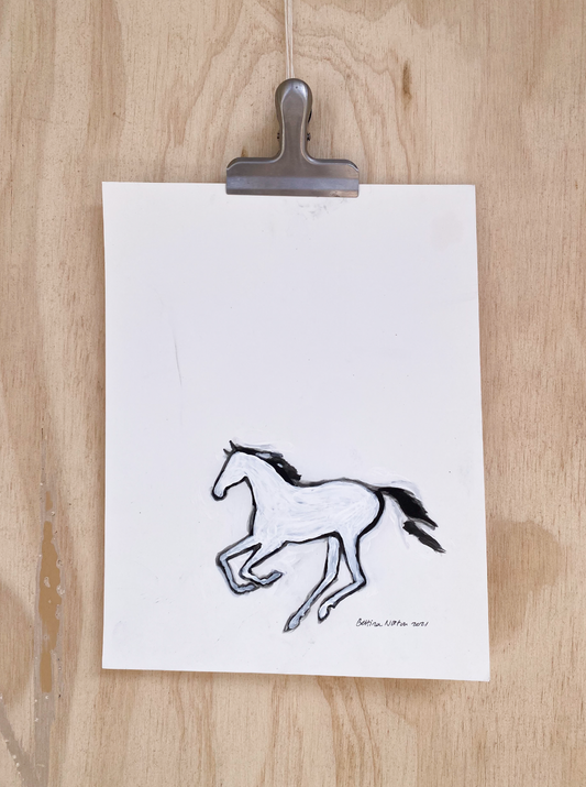Running Horse Outline
