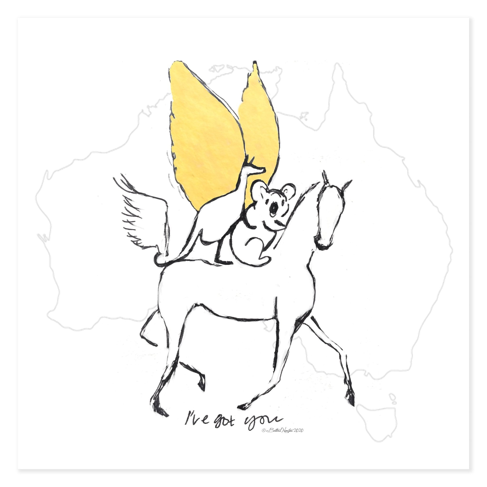 Angel Horse for Australia - Bettina Norton Artwork