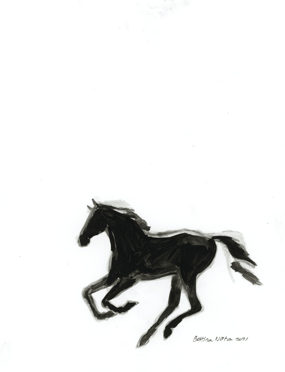 Black Horse - Bettina Norton Artwork
