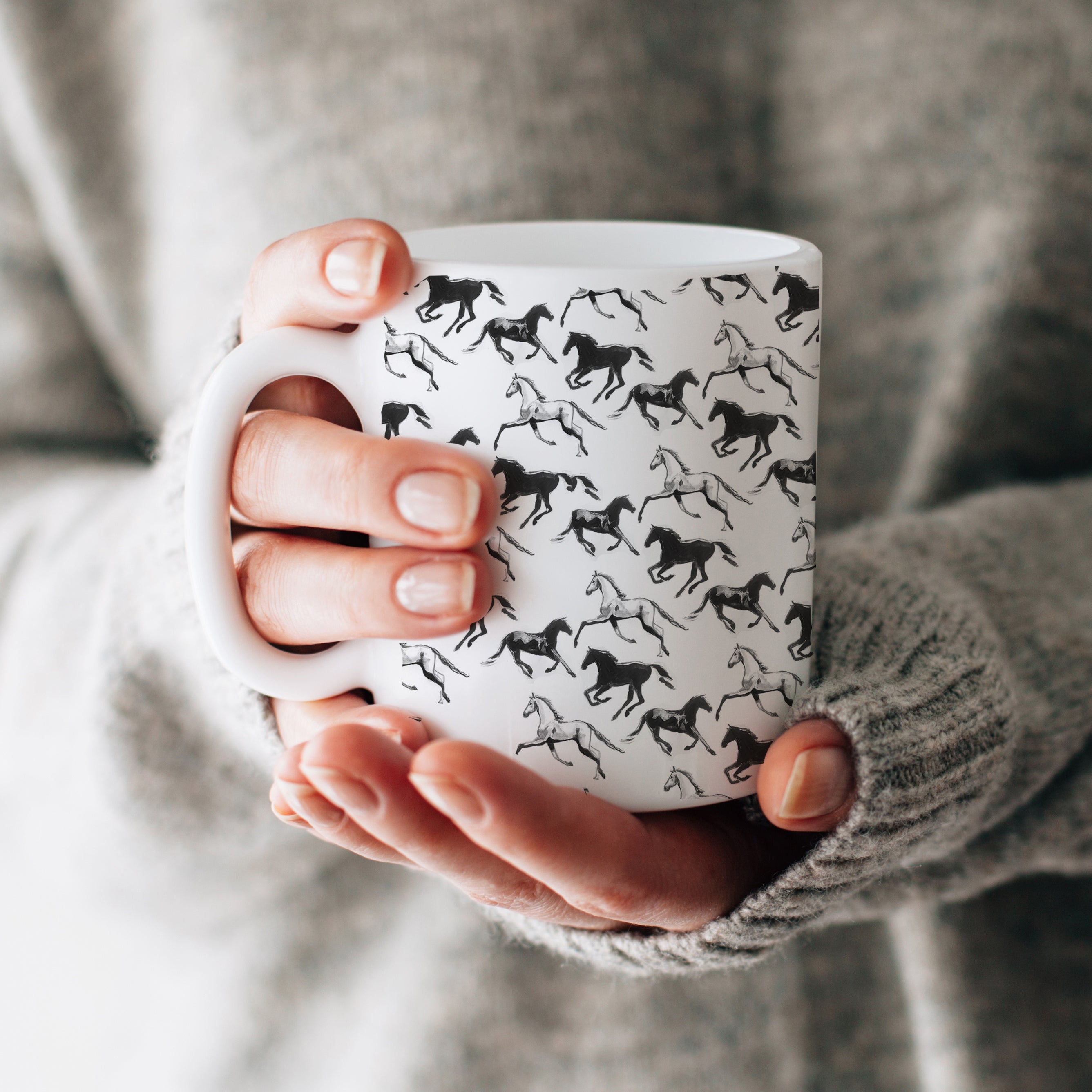 Coffee Mug Pony Print